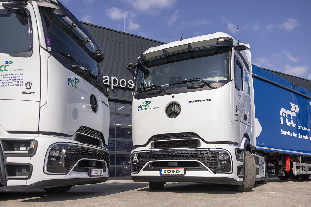 Übergabe Mercedes-Benz eActros an FCC Austria
