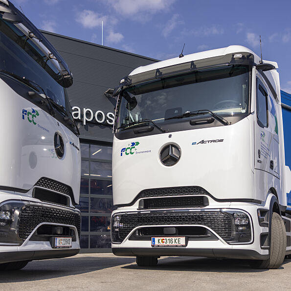 Übergabe Mercedes-Benz eActros an FCC Austria
