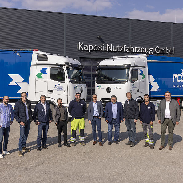 Übergabe Mercedes-Benz eActros an FCC Austria