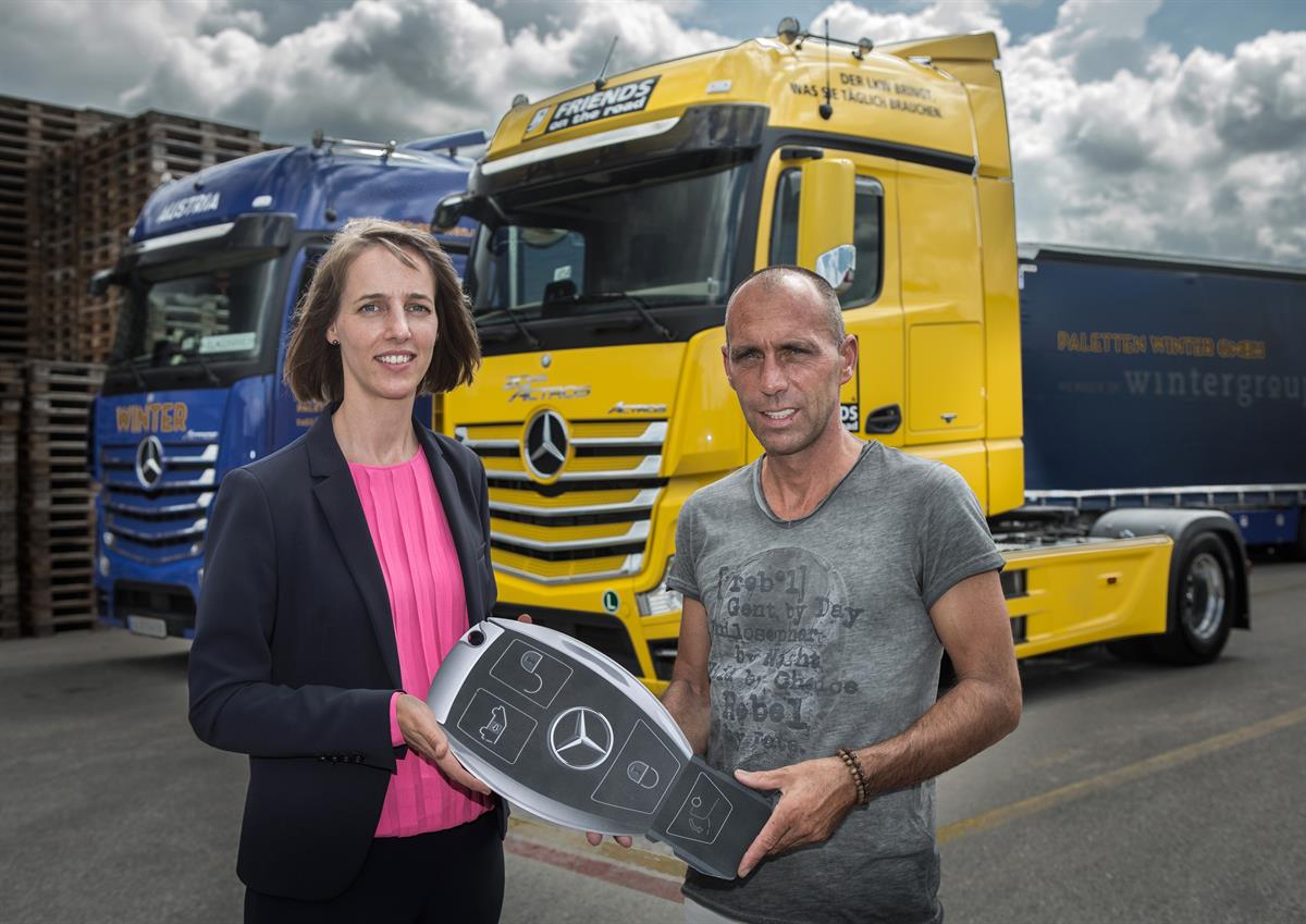 Firmengruppe Winter gewinnt Actros für ein Jahr